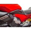 DBK Special Parts (Ducabike) Tri Blade Contrast Cut Billet Main Frame Caps for the Ducati Diavel V4 DBK Special Parts (Ducabike) Tri Blade Contrast Cut Billet Main Frame Caps for the Ducati Diavel V4
